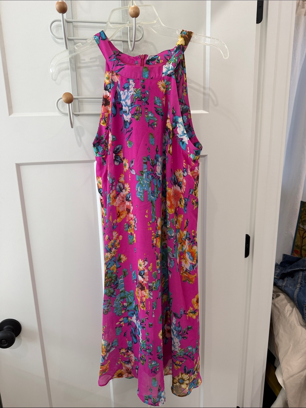 Betsey Johnson Fuchsia Floral Maxi Dress
